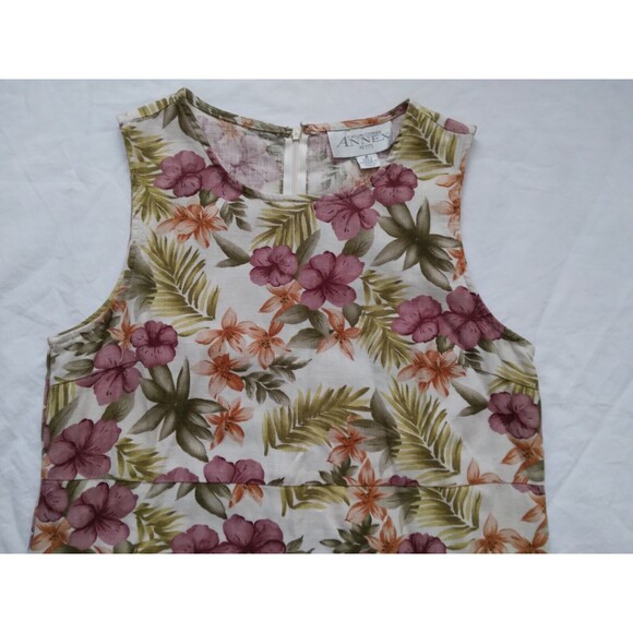 Vintage Casual Corner Annex Petite Sleeveless Linen Rayon Dress Women Size 8 - Picture 6 of 13